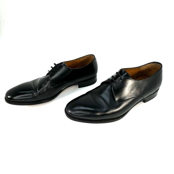Jack Erwin Black Leather Oxfords Dress Shoes Made in Spain Men\'s 10.5D US main image 9